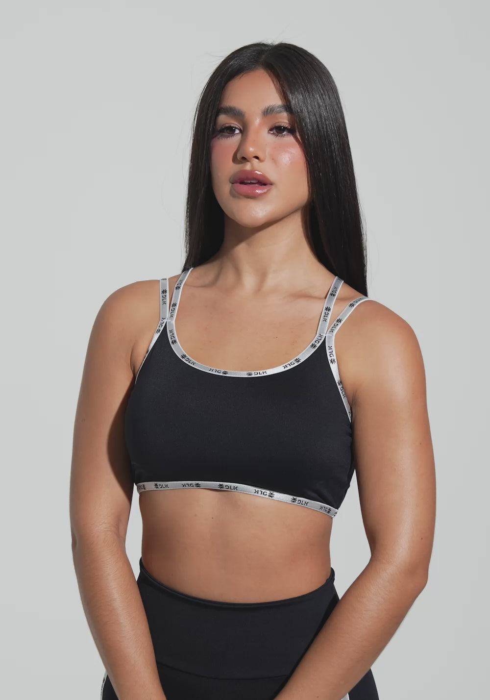 Top Fitness Feminino com Alças Duplas de Elástico Athletic Dlk Preto