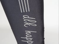 Calça Legging Happiness Com Recortes Texturizados Prata E Grafite Dlk