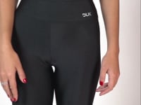 Calça Legging Happiness Com Recortes Preta Grafite E Prata Dlk