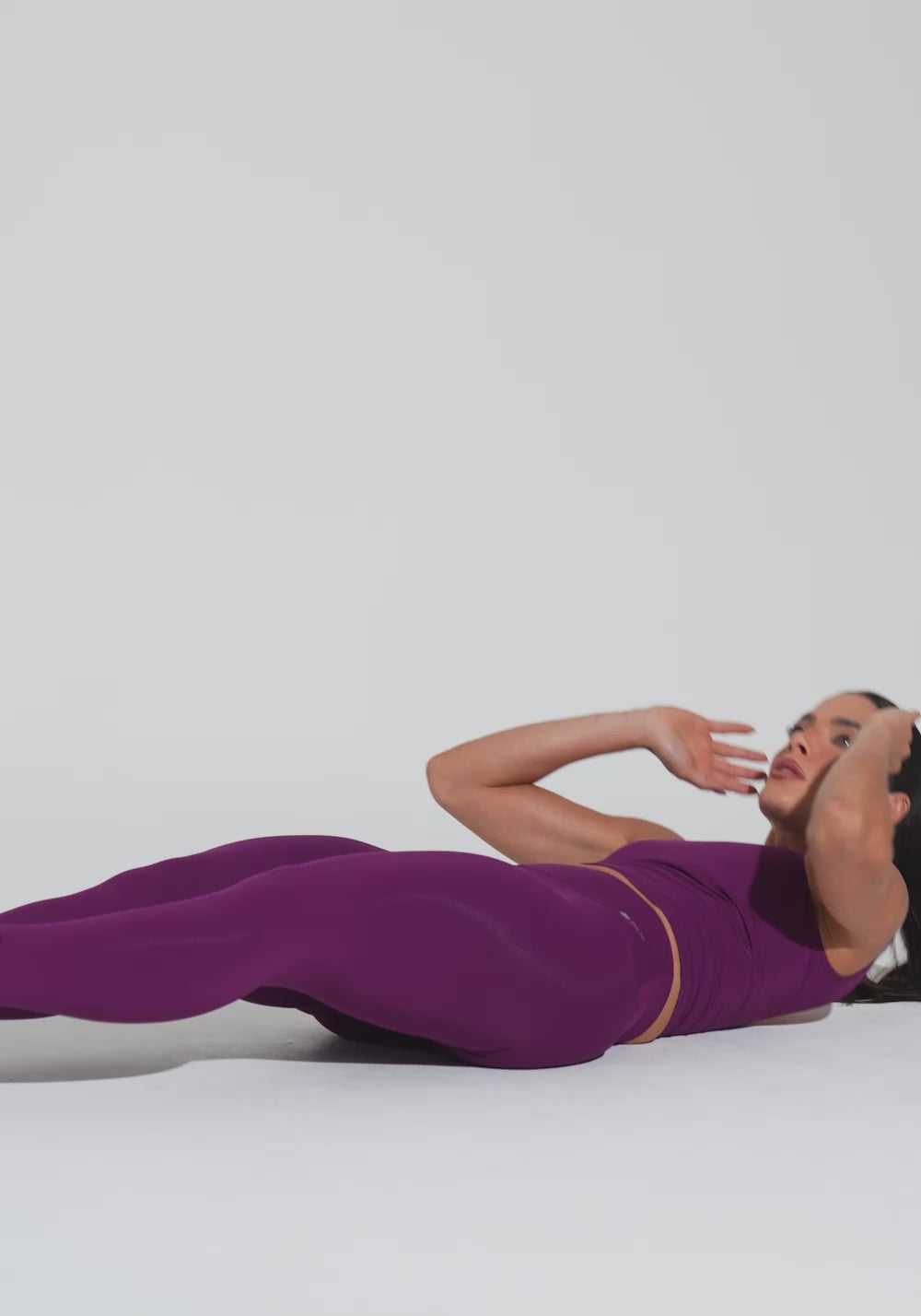 Legging Fitness Feminina Com Cós Em V Roxo Básica Dlk