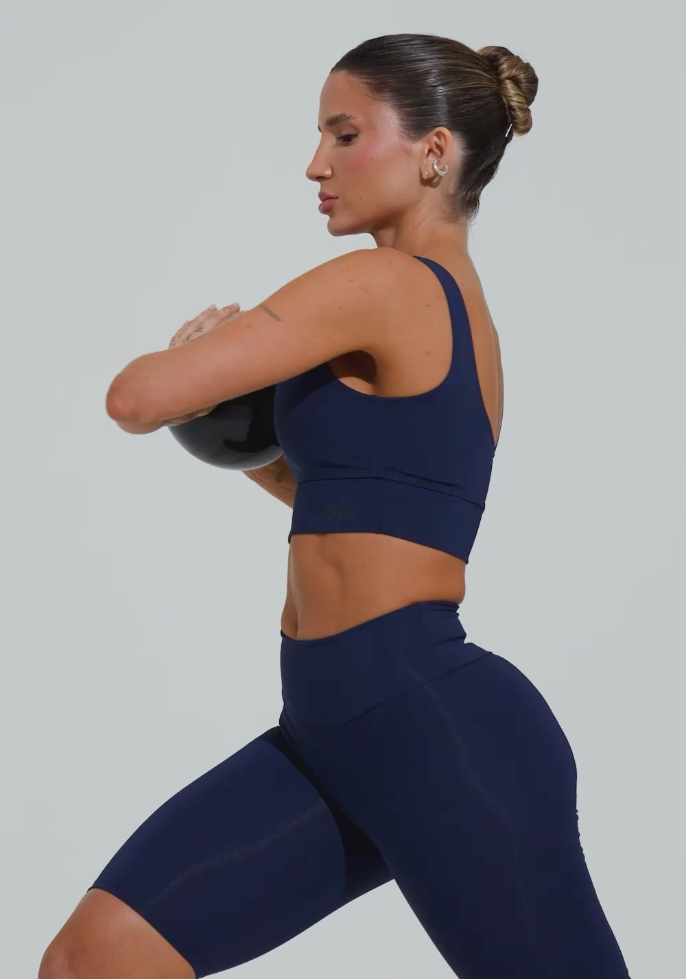 Top Fitness Feminino com Decote V Soul Dlk Azul Marinho