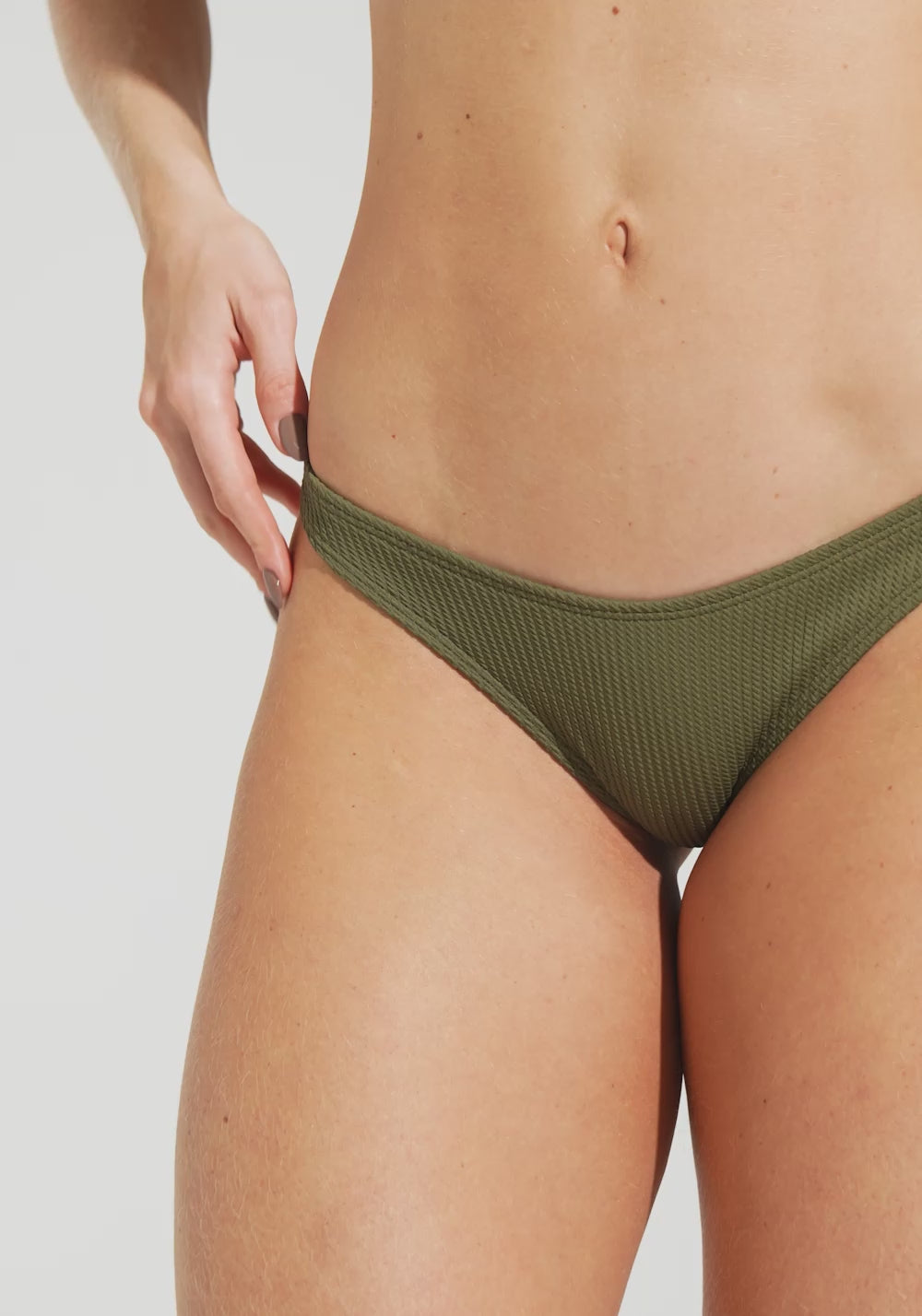Calcinha Biquíni Slim Fio Canelada Solaris+ Dlk Verde