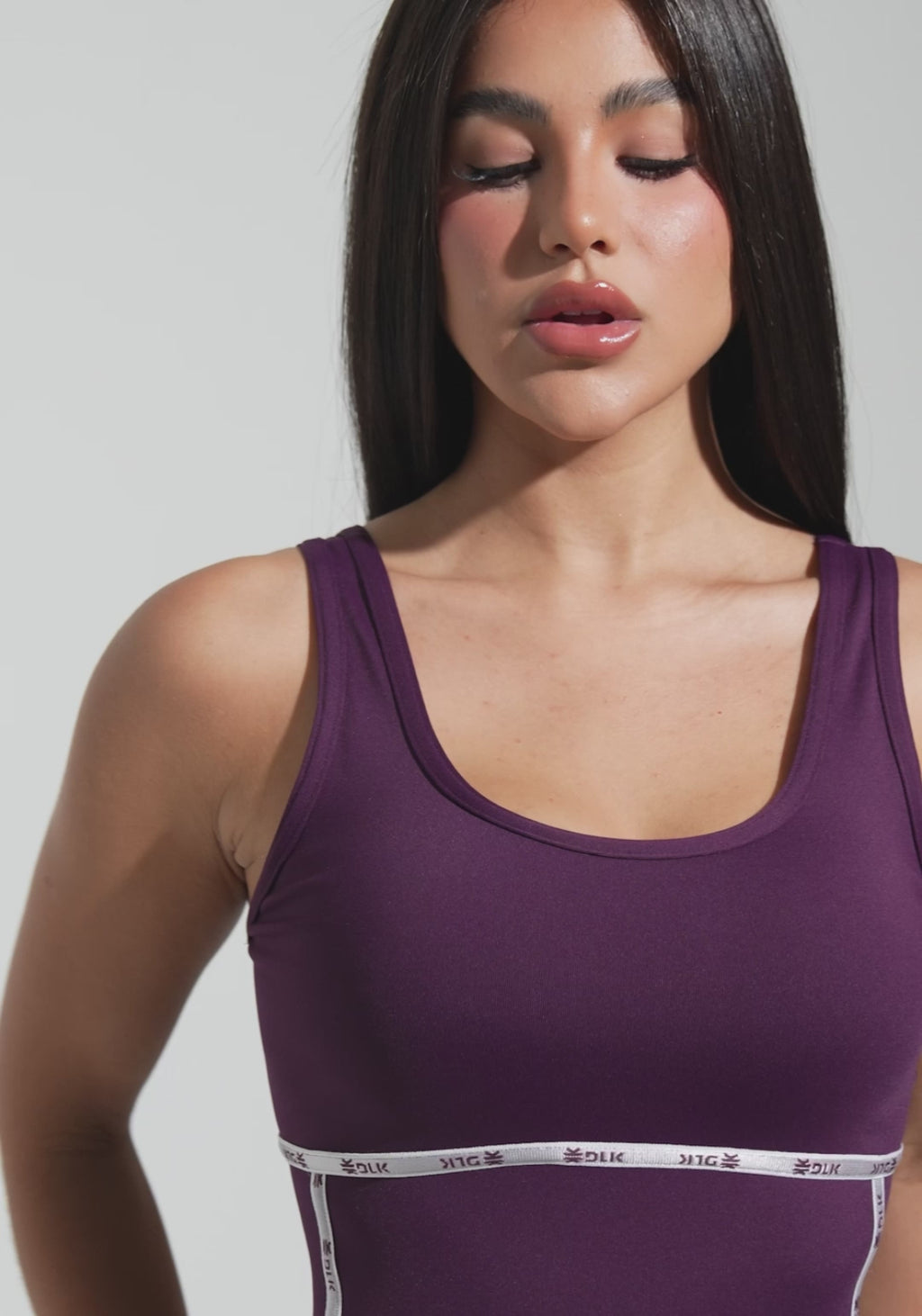 Macaquinho Fitness Feminino com Elástico Athletic Dlk Roxo