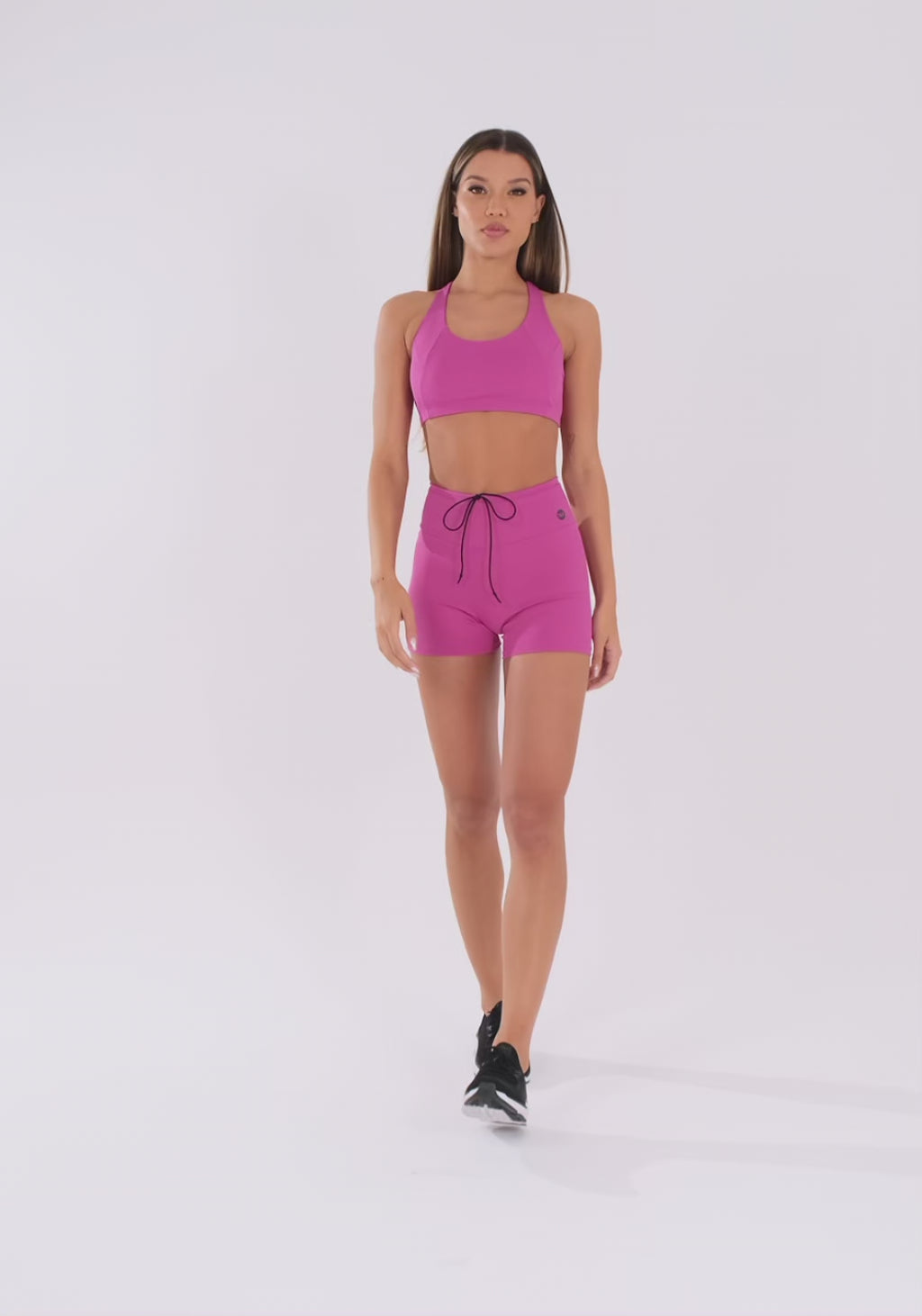 Top Fitness Feminino Nadador Rosa Fúcsia Com Recortes Oasis Dlk