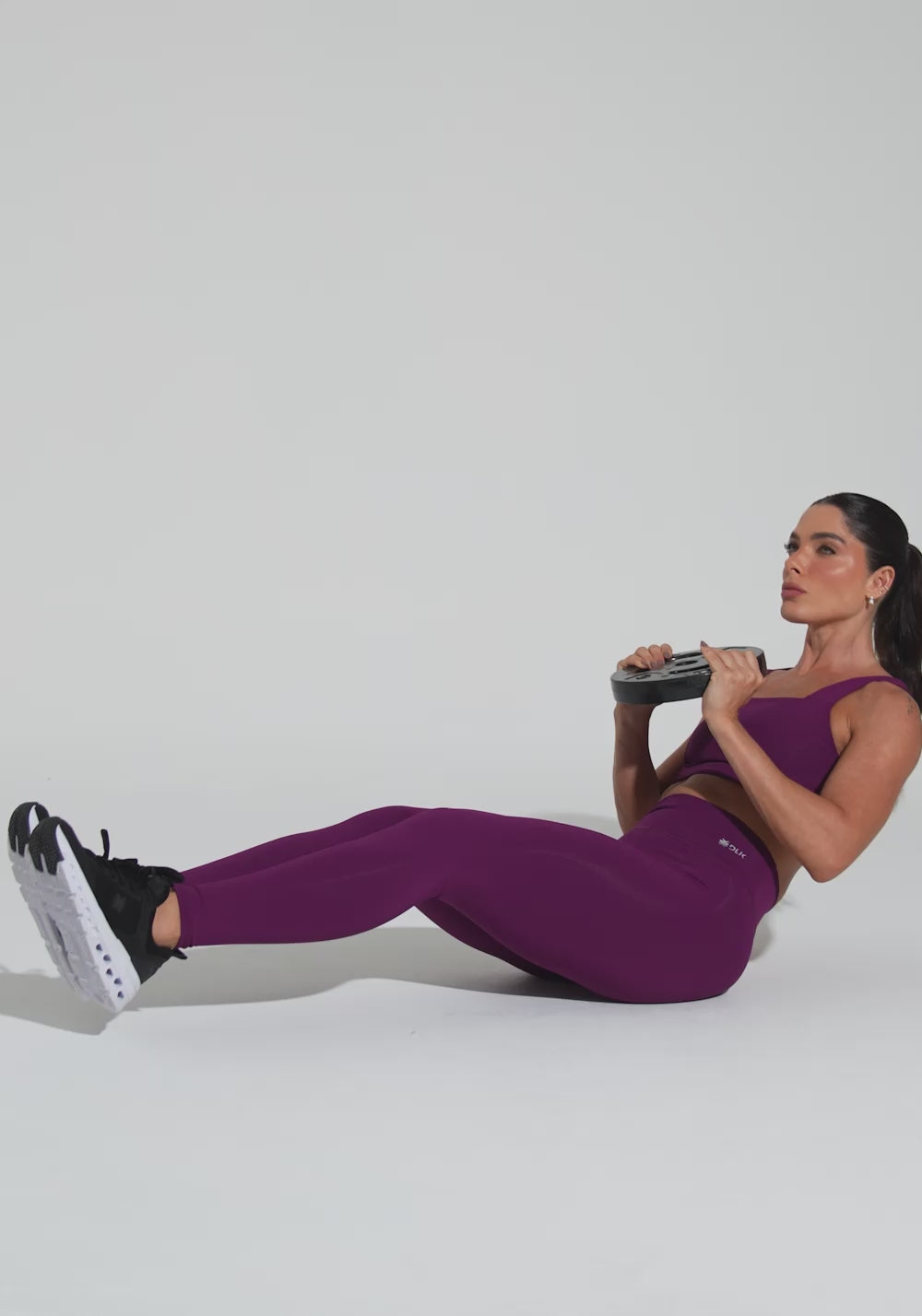 Legging Fitness Feminina Roxo Básica Dlk