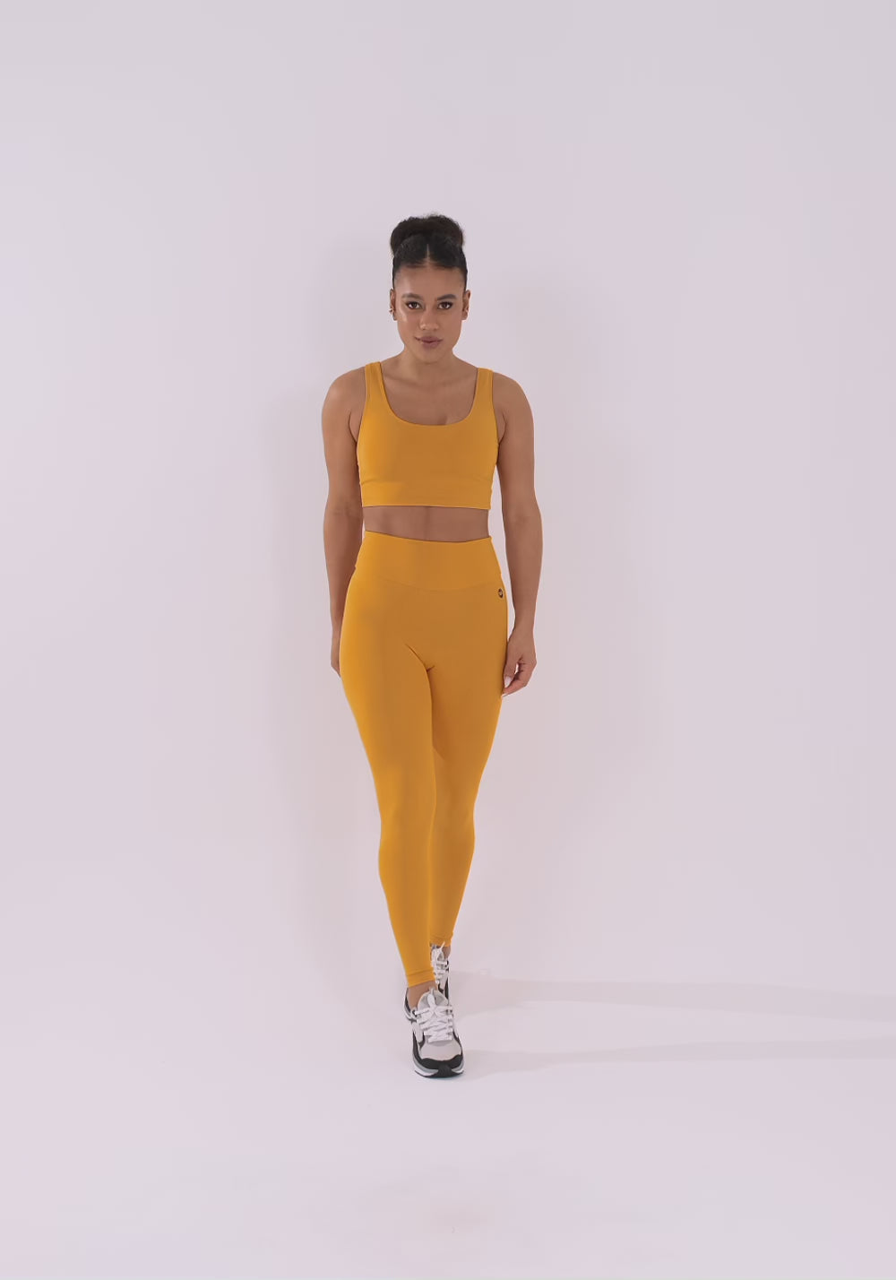 Legging Fitness Feminina Amarelo Com Cós Largo Oasis Dlk