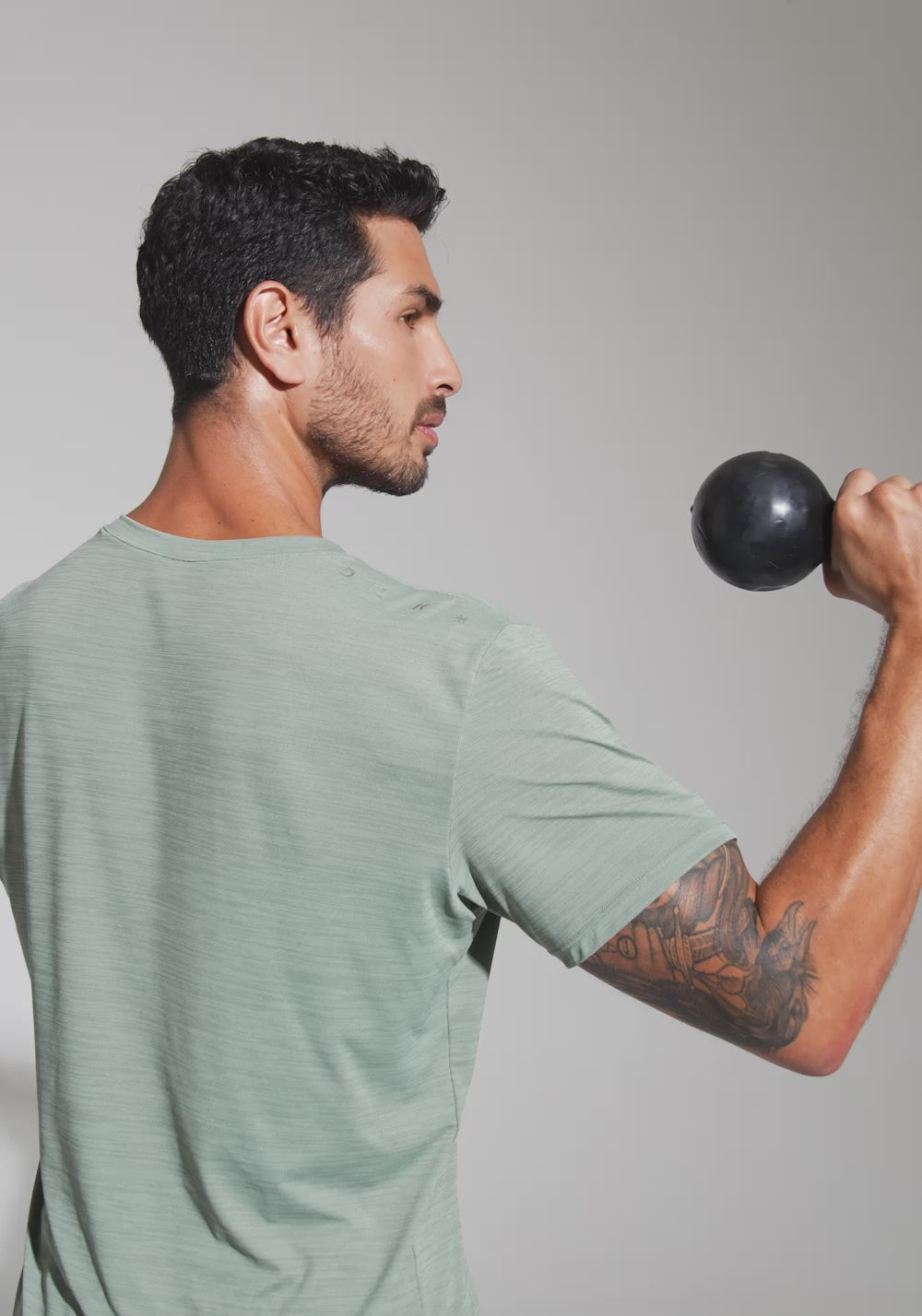 Camiseta Fitness Masculina Mescla Dlk Verde