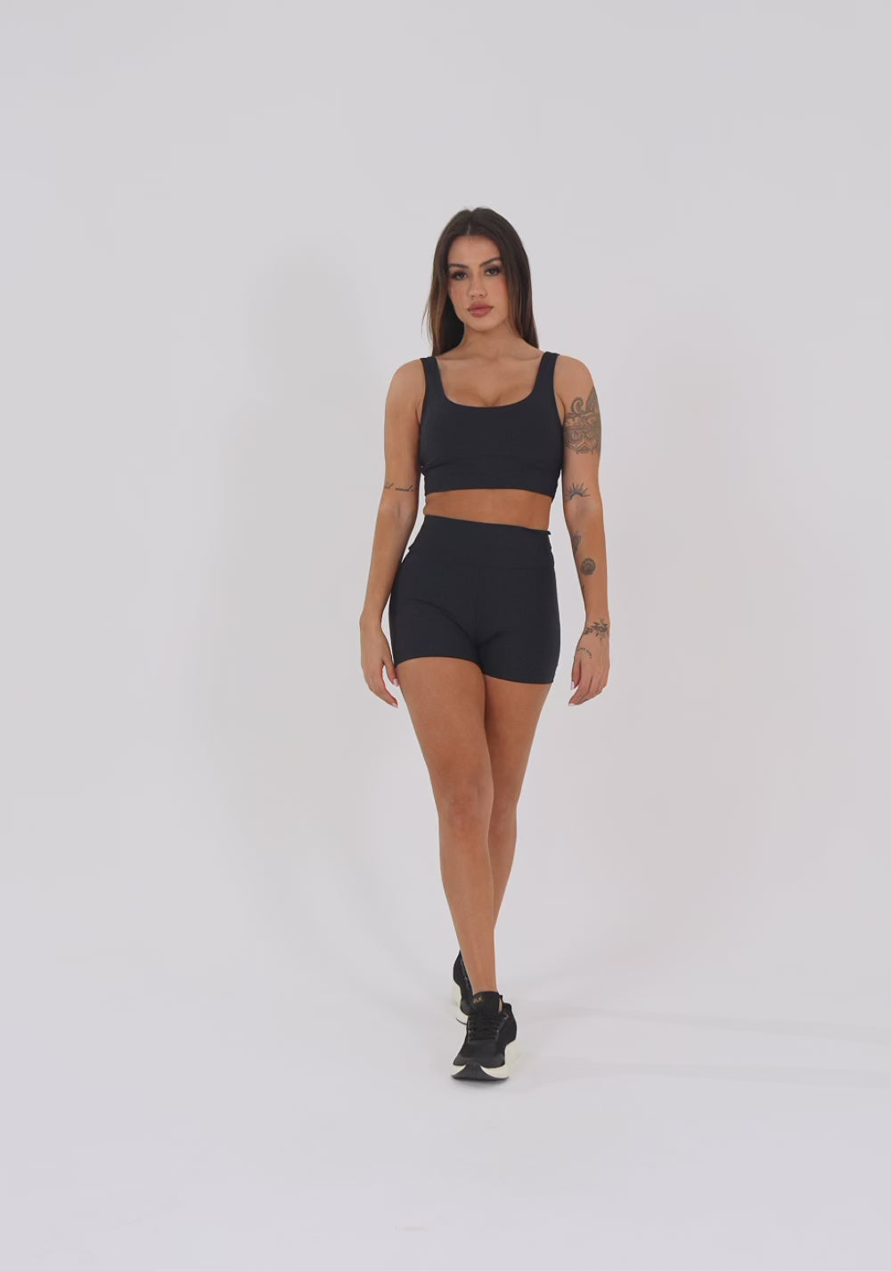 Short Fitness Feminino Preto Aura Dlk