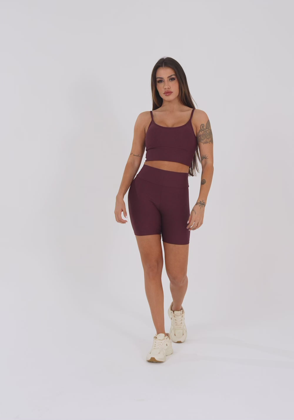 Top Fitness Feminino Vinho com Bojo Aura Dlk