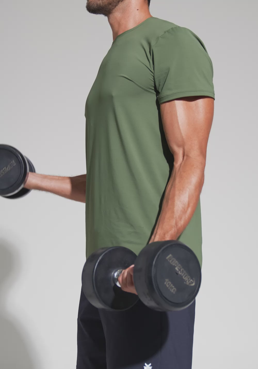 Camiseta Fitness Masculina Dry Fit Dlk Verde Militar