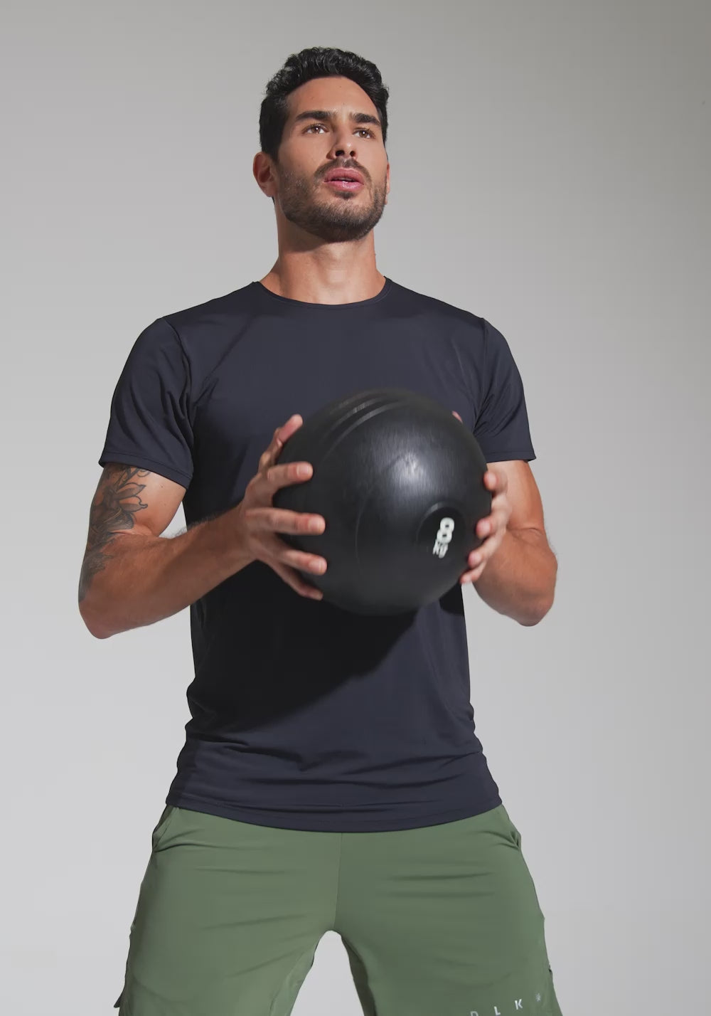 Camiseta Fitness Masculina Dry Fit Dlk Preto