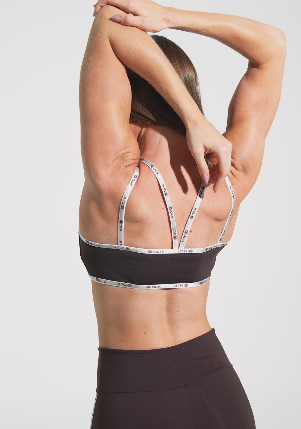 Top Fitness Feminino com Alças Duplas de Elástico Athletic Dlk Marrom