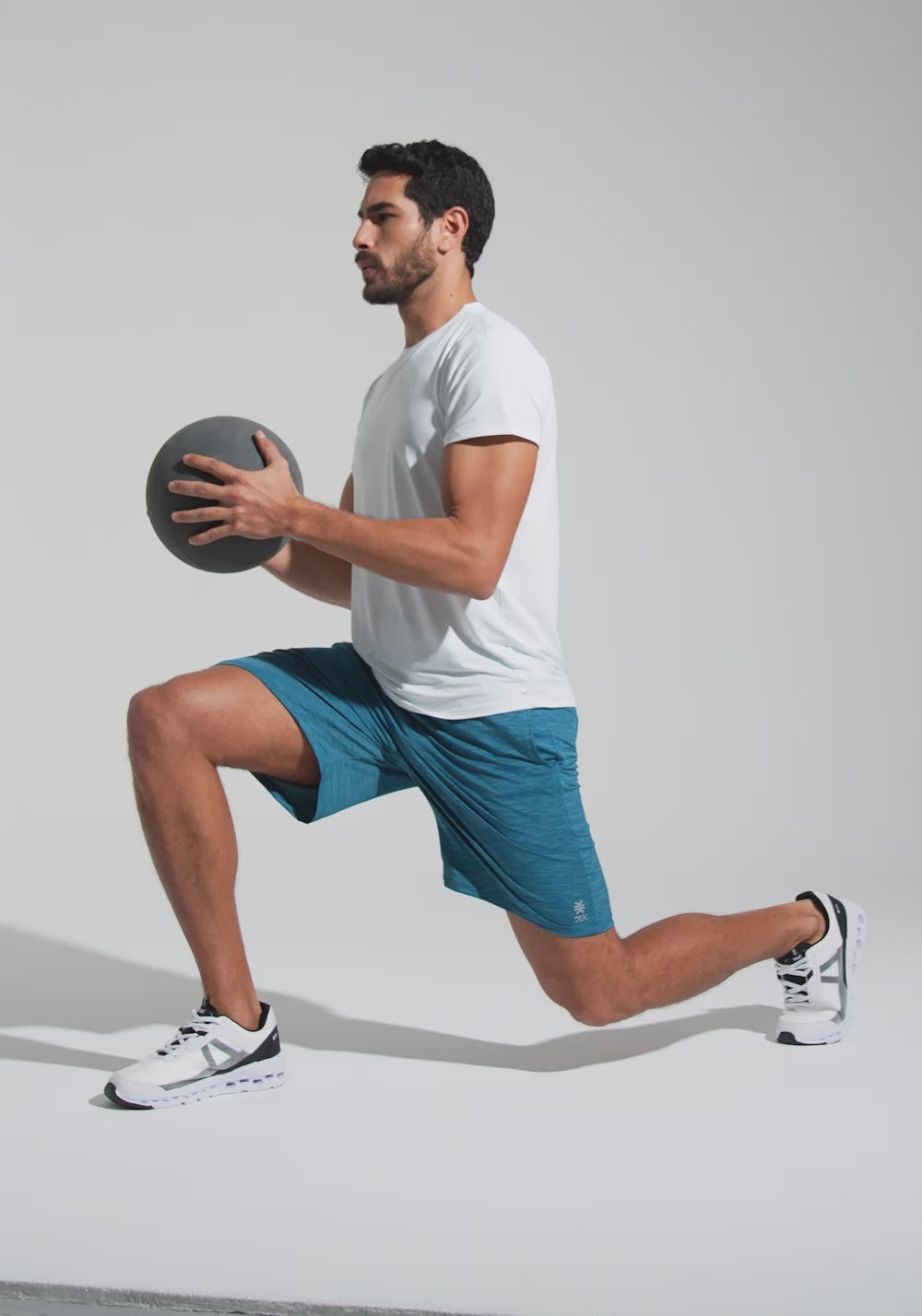 Bermuda Fitness Masculina Mescla Dlk Petróleo