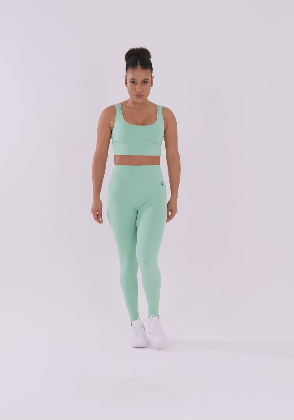 Legging Fitness Feminina Verde Com Cós Largo Oasis Dlk