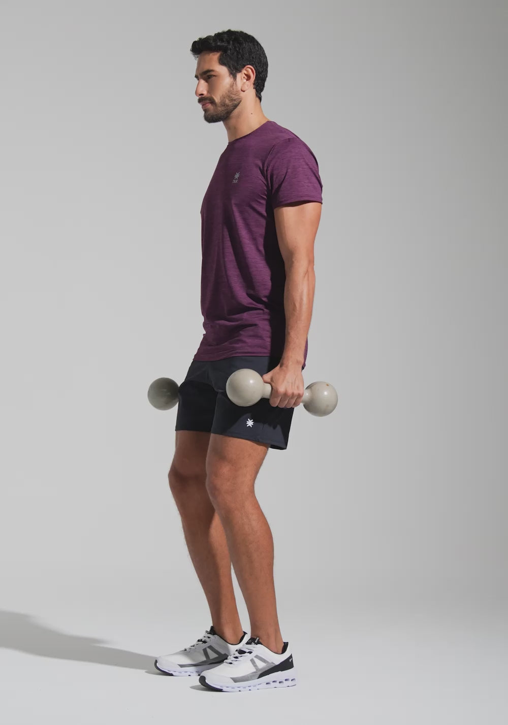 Camiseta Fitness Masculina Mescla Dlk Vinho
