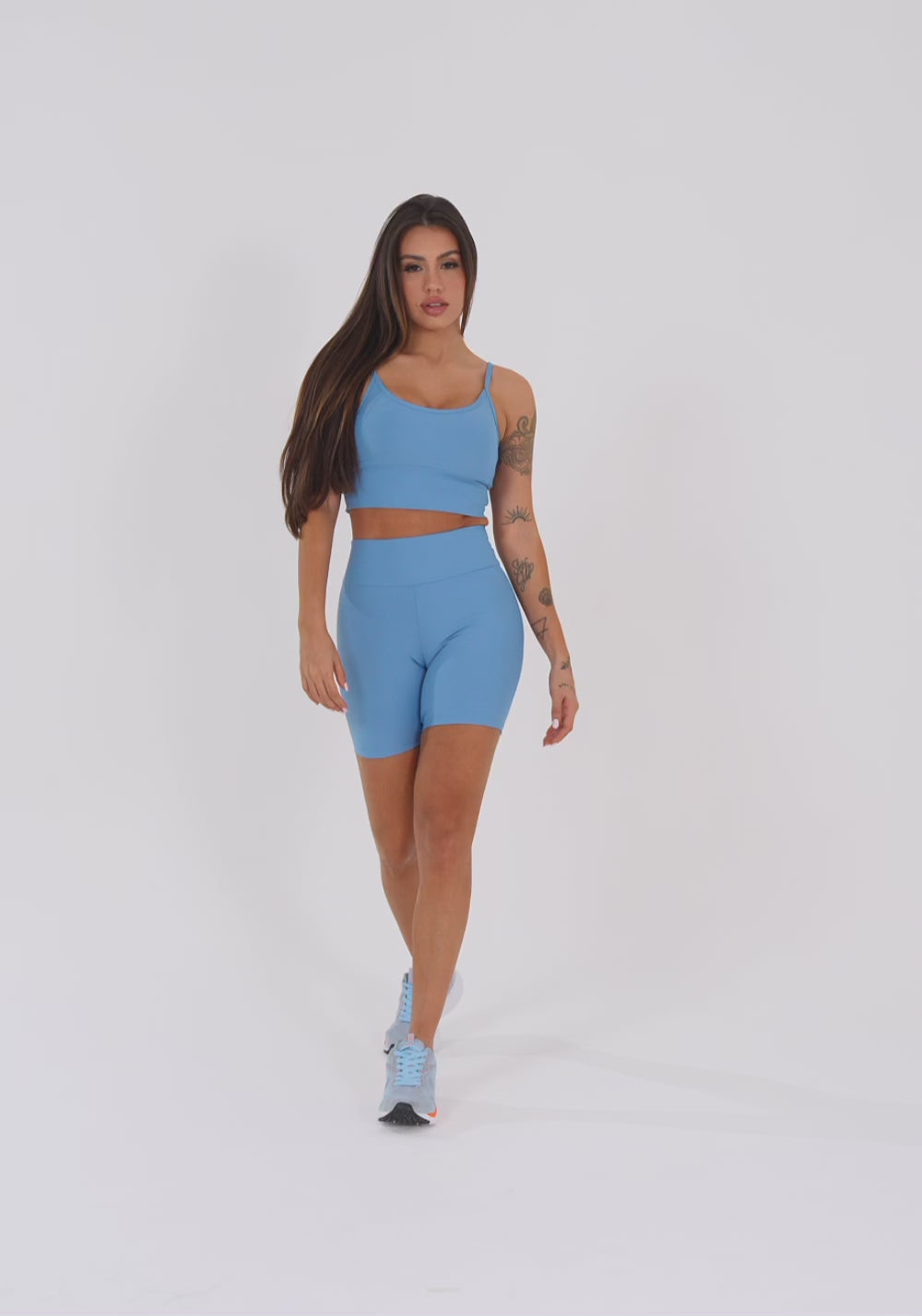 Bermuda Fitness Feminina Azul Aura Dlk