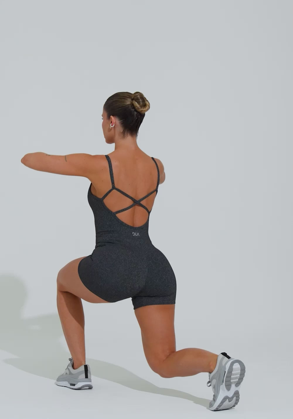 Macaquinho Fitness Feminino Com Alças Reguláveis Soul Dlk Mescla