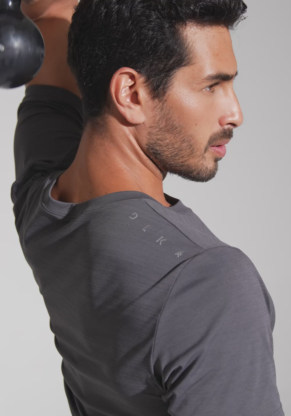 Camiseta Fitness Masculina Mescla Dlk Grafite