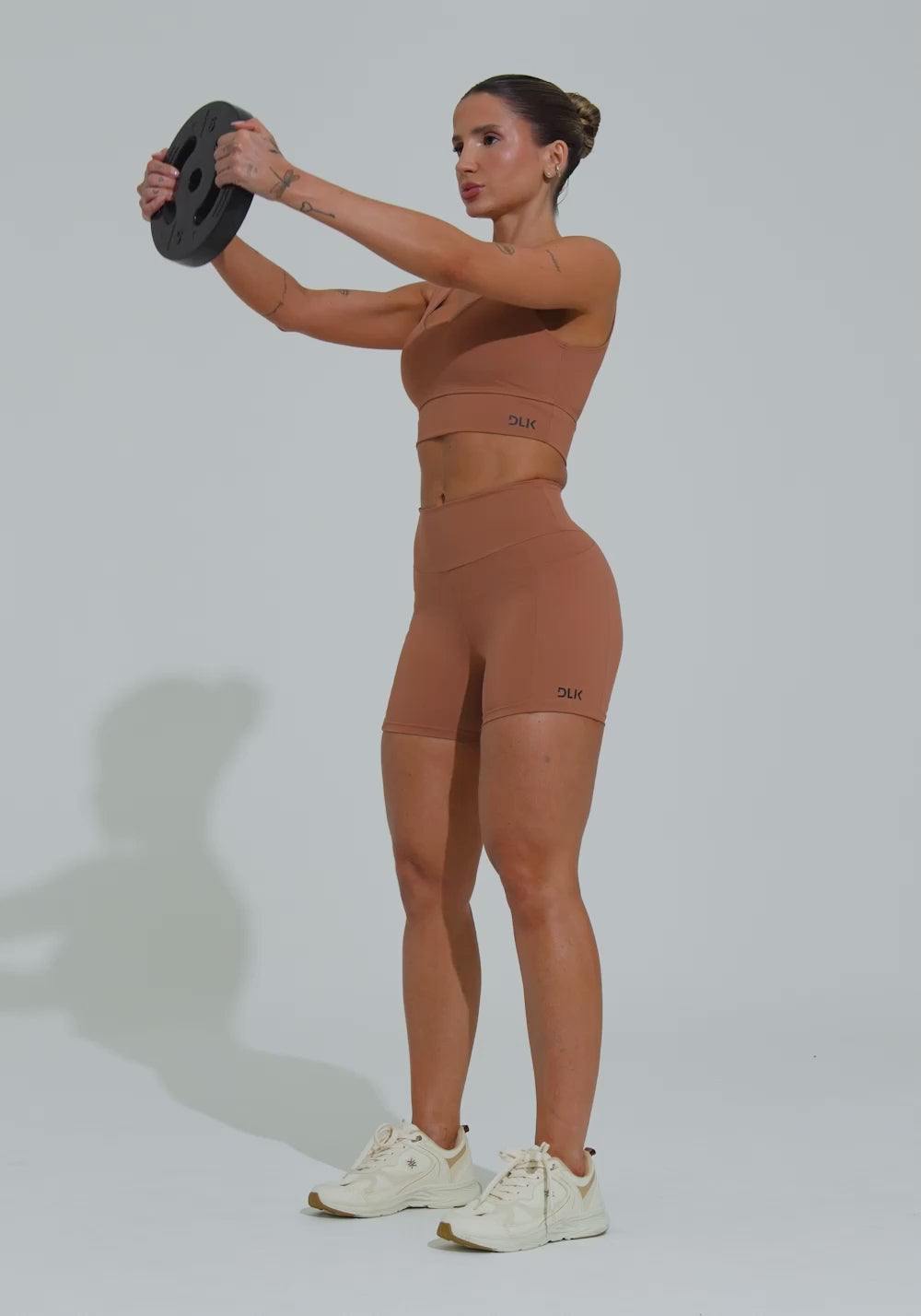 Short Fitness Feminino Com Bolsos Soul Dlk Caramelo