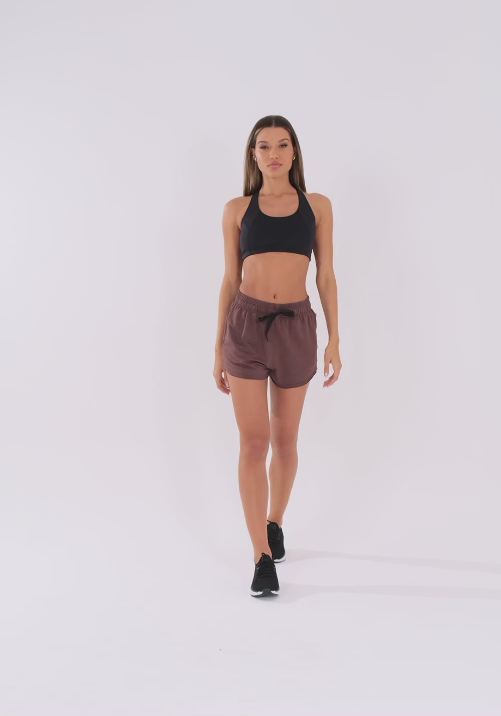 Top Fitness Feminino Nadador Preto Com Recortes Oasis Dlk