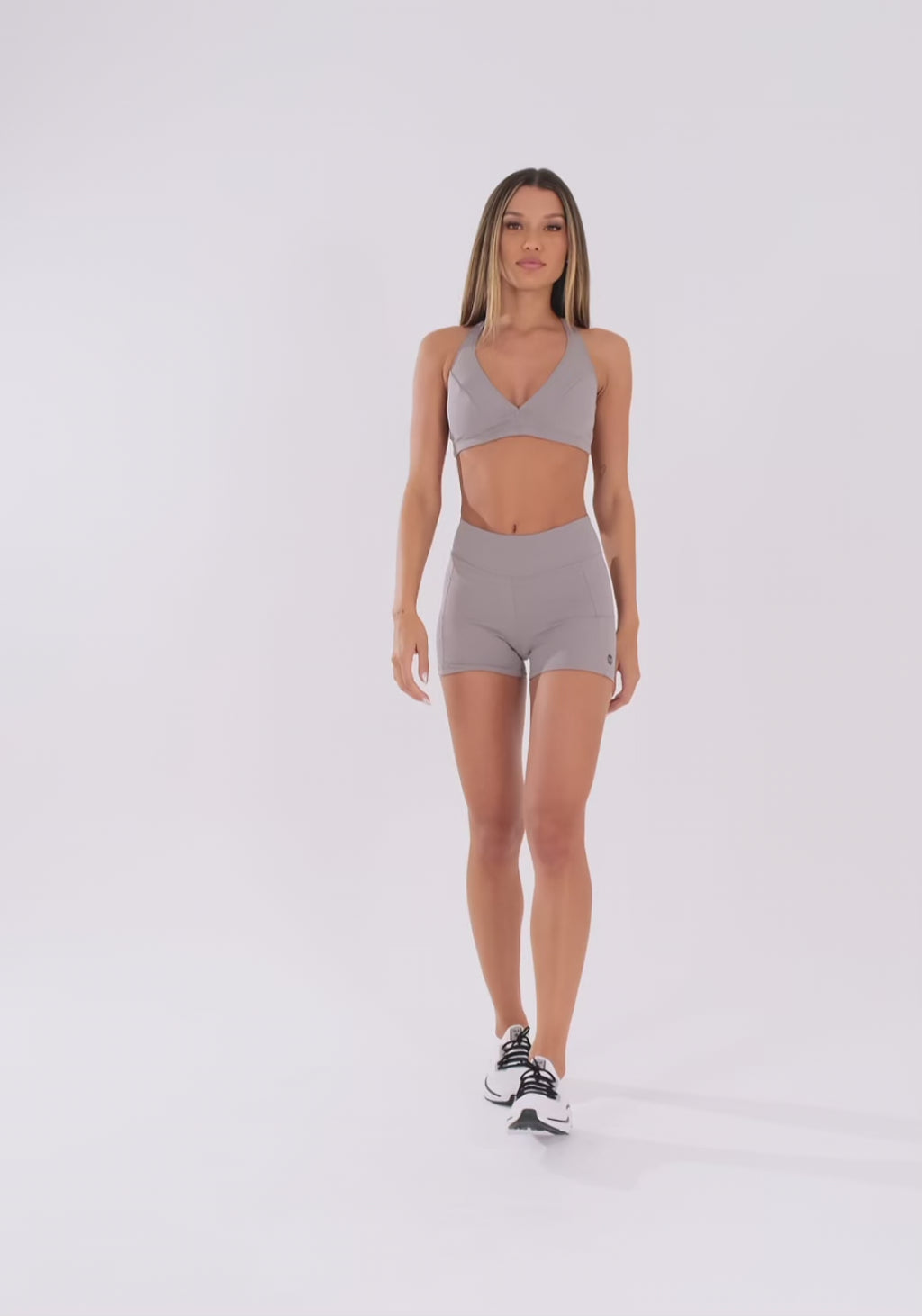 Top Fitness Feminino Nadador Cinza Oasis Dlk