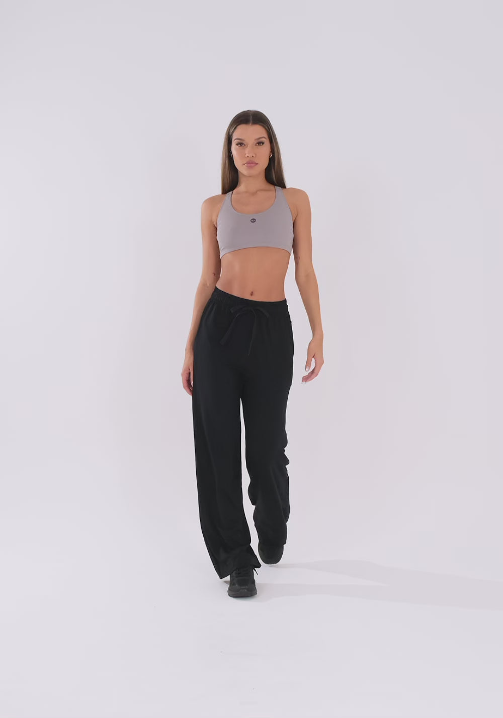 Calça Moletinho Feminina Preto com Bolso Oasis Dlk